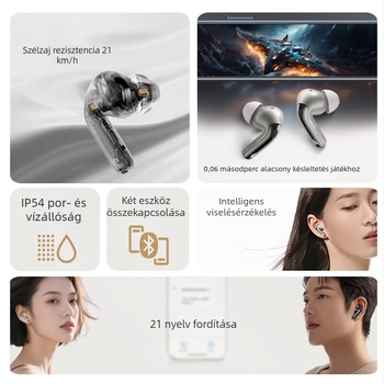 Edifier Lolli Pro5 valódi vezeték nélküli ANC fülhallgatók AI fordítással – 4–8 órás akkumulátor-idejű, Bluetooth 6.0, IPX4 vízálló