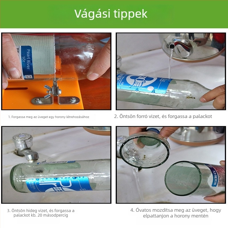 Üvegpalack vágó – DIY borosüveg eszköz, többfunkciós üvegkés otthoni használatra (Típus: általános üveg kés; Márka: Egyéb; Alkalmazás: Otthoni használat)