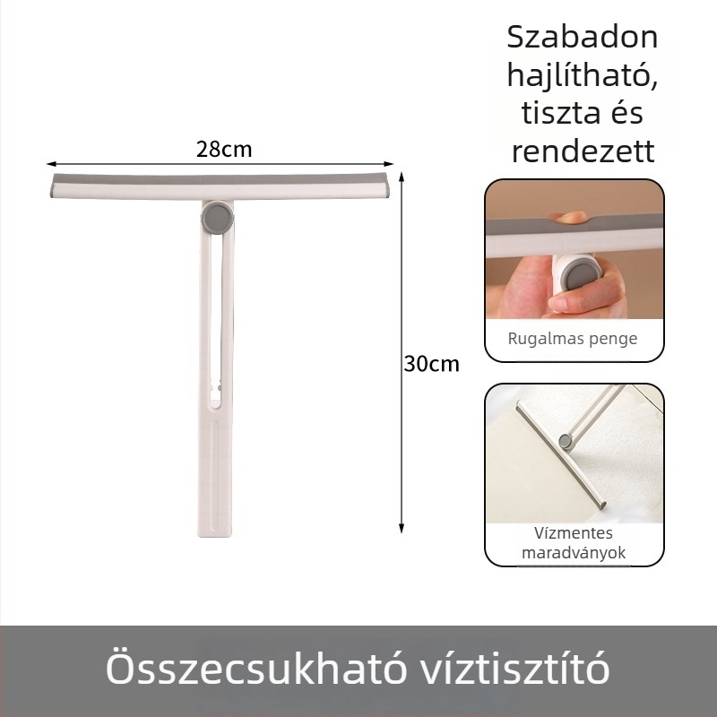 Egyszeroldalas üvegtisztító eszköz munkalapokra és tükrökre, műanyag, kézi, háztartási használat
