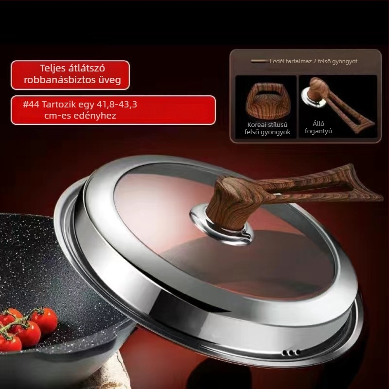 Rozsdamentes acél fazékfedő átlátszó üveggel, modell gl03, súly 2–5 kg, márka Wanchuan