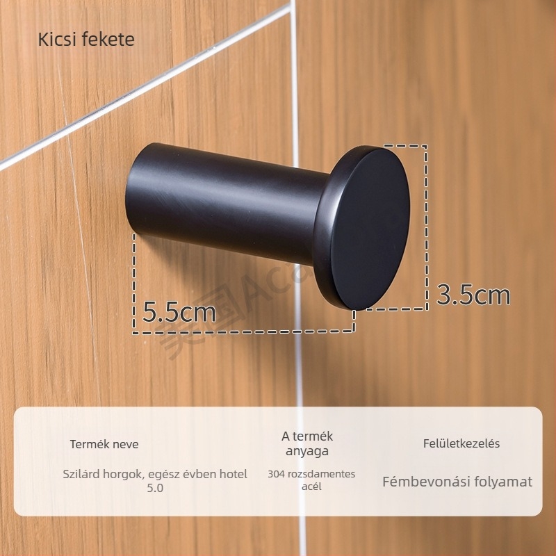 AcaNora 3845 rozisdamentes acél ruhakakasztó — fürdőszoba, modern minimalista stílus, elektroplakálás