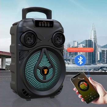 Könnyen hordozható Bluetooth hangszóró kültéri használatra, két hangszóróval, Bluetooth 5.0, 40 Hz–20 kHz frekvenciatartomány, SNR ≥75 dB, beépített akkumulátor