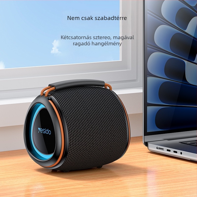 Yesido Bluetooth hangsugó – hordozható külső karaoké hangszóró, Bluetooth 5.3, 30W, beépített 1000–1200 mAh akkumulátor, 20Hz–20kHz frekvenciatartomány, IPX1 vízállóság