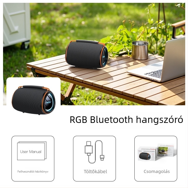 Yesido Bluetooth hangsugó – hordozható külső karaoké hangszóró, Bluetooth 5.3, 30W, beépített 1000–1200 mAh akkumulátor, 20Hz–20kHz frekvenciatartomány, IPX1 vízállóság
