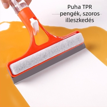 Kettős oldalú üvegtisztító permetezővel — Rozsdamentes acél, kézi, háztartási használat