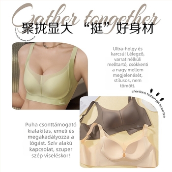 Tube-top melltartó - nyom nélkül, légáteresztő nylon, 3/4 kosár, lágy tartás, gyűjtés