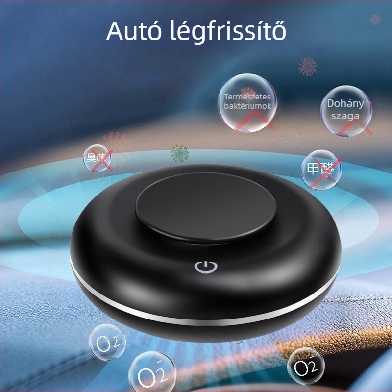 Autó légtisztító Air-k — USB tápellátás, 1.5W, negatív ionok koncentrációja 288000/cm3, univerzális kompatibilitás