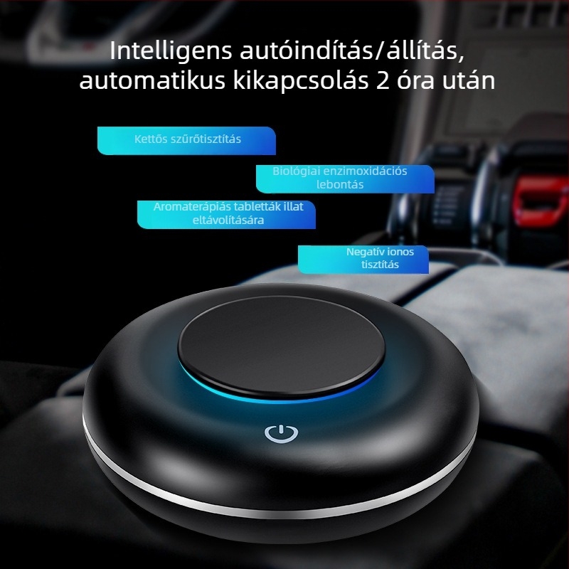 Autó légtisztító Air-k — USB tápellátás, 1.5W, negatív ionok koncentrációja 288000/cm3, univerzális kompatibilitás