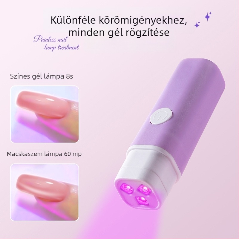 LED körömlámpa a gyors kötéshez gélekre, kézi, mini hordozható, modell JY002, OEM MoMo Ziyan