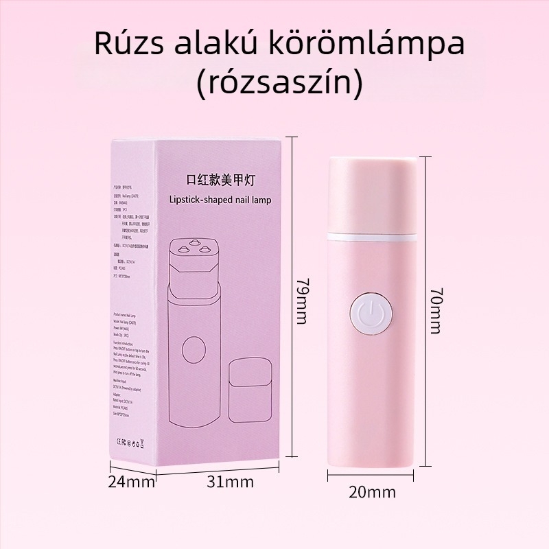 LED körömlámpa a gyors kötéshez gélekre, kézi, mini hordozható, modell JY002, OEM MoMo Ziyan