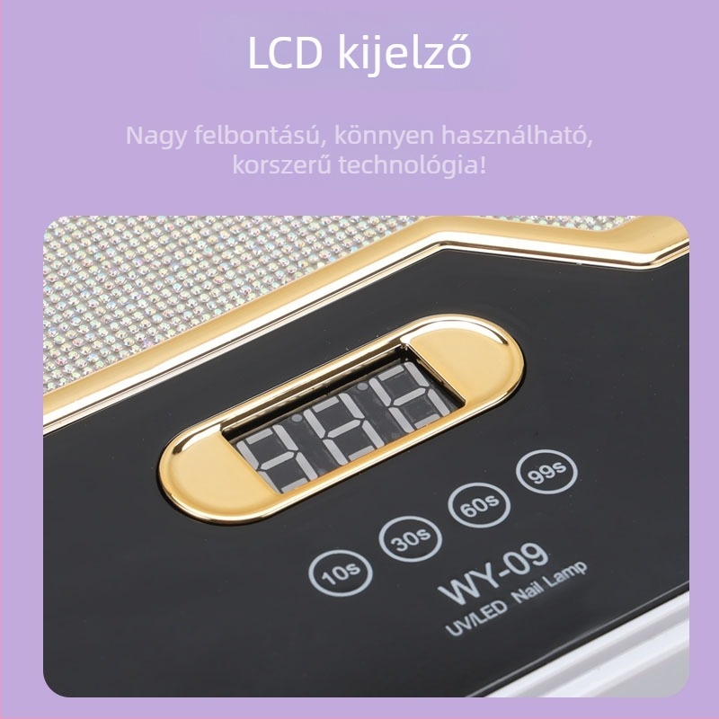 LED intelligens indukciós körömlámpa – hordozható gyors szárítású gél körömlámpa, modell WY-09
