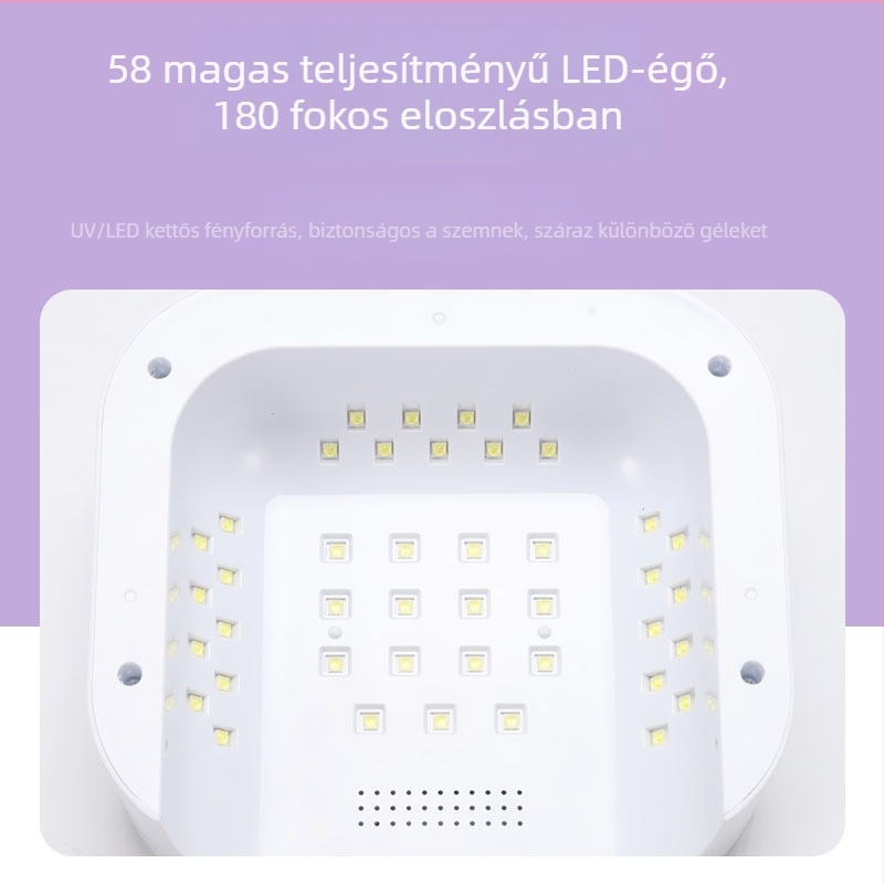 LED intelligens indukciós körömlámpa – hordozható gyors szárítású gél körömlámpa, modell WY-09