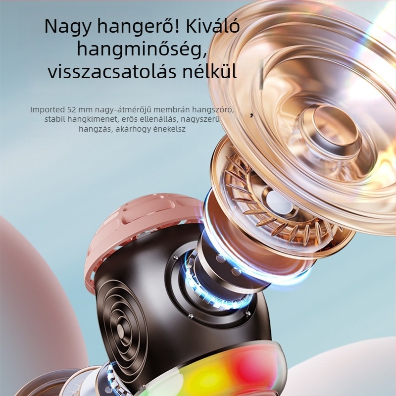 L8 karaoke mikrofon beépített hangszóróval gyerekeknek, mindent egyben, 5 W, 1000–1200 mAh, 100 Hz–20 kHz, SNR ≥60 dB, üzemidő 3–6 óra