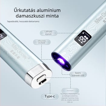 Bar-stílusú UV körömlámpa intelligens érzékelővel a gel körmök gyors száradásáért, fémházzal