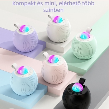 Karaoke Bluetooth hangszóró csillagfény-projekcióval és beépített mikrofonnal; Bluetooth 5.3, Li-Po akkumulátor, 5W, 100Hz–20kHz, SNR ≥70dB