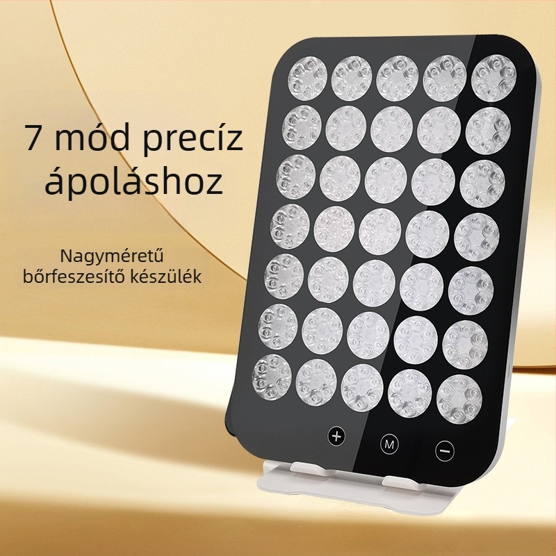 Bőrápoló készülék LED fototerápiával, hordozható, IPX5 vízálló, külső tápegység, otthoni használatra