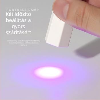 Kézben tartható körömművészeti lámpa, hatszögletes forma, újratölthető, gyorsan száradó, tolltípusú fototerápiás eszköz