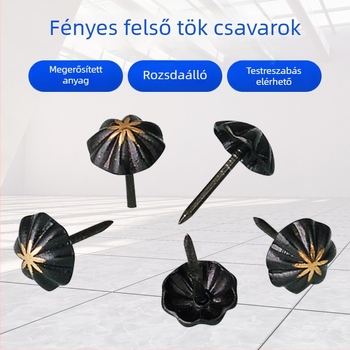 Tök alakú díszes szegek kanapéhoz, vintage fényes fejűek, díszítéshez szekrényekhez és falakhoz