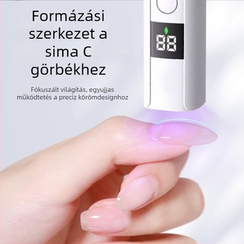 Kézi manikűr lámpa, nagy teljesítményű LED-diódákkal, digitális kijelző, gyorsítós fototerápiás készülék