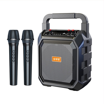 Kültéri Bluetooth karaokés hangszóró beépített mikrofonnal, hordozható 10W, 2000-4000mAh akkumulátor, Bluetooth 5.0, frekvencia-tartomány 60Hz-15kHz, SNR ≥70dB