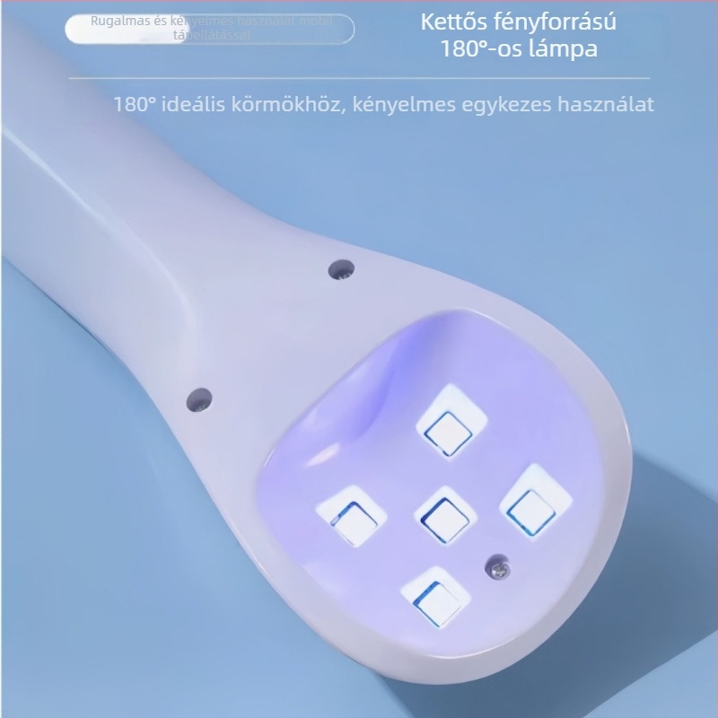 Kézi UV/LED körömlámpa kijelzővel, újratölthető, kompakt, gyors száradás géllakhoz, otthoni használatra
