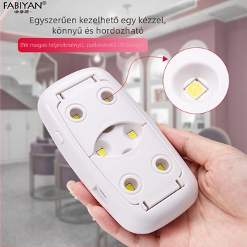 Fabiyan Mini egér alakú körömlámpa USB LED UV-fénnyel