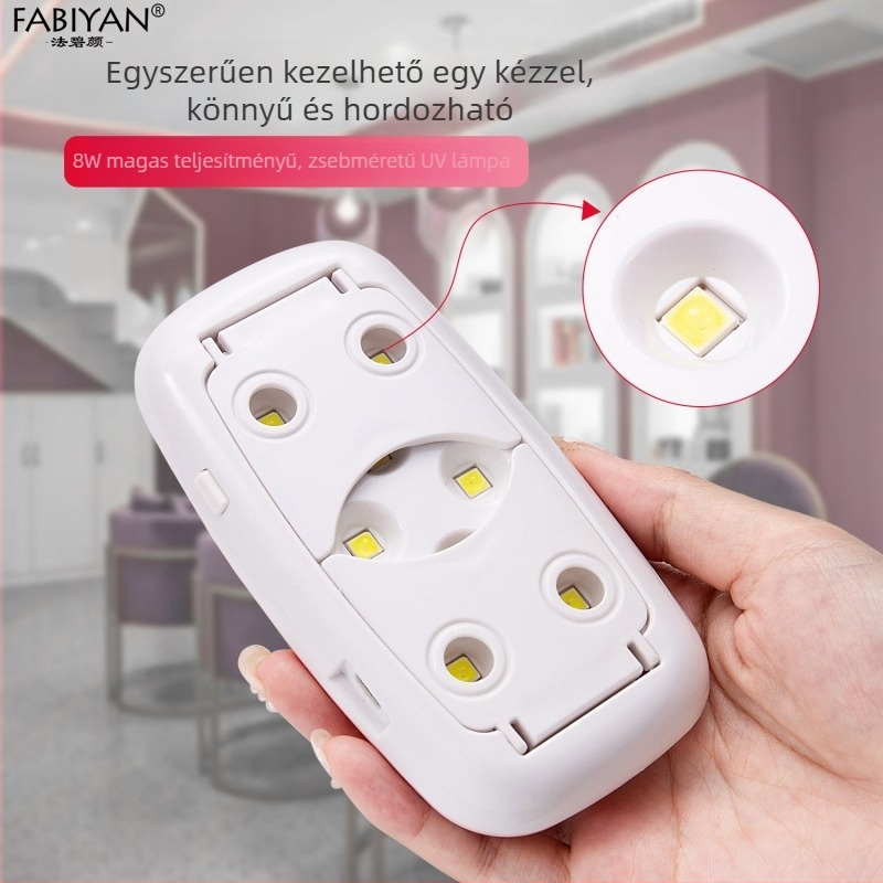 Fabiyan Mini egér alakú körömlámpa USB LED UV-fénnyel
