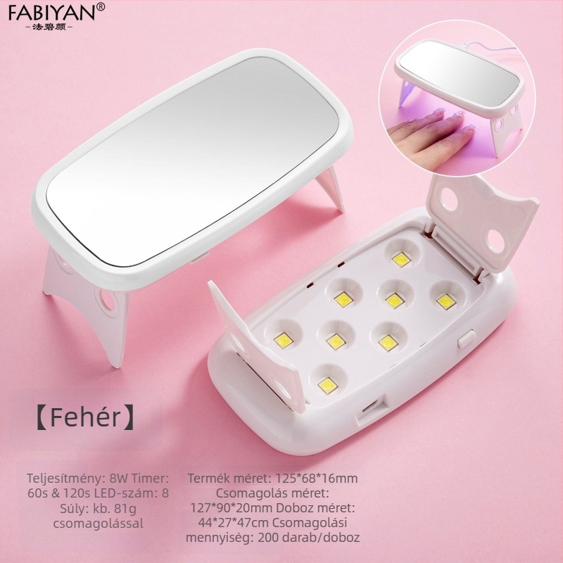 Fabiyan Mini egér alakú körömlámpa USB LED UV-fénnyel