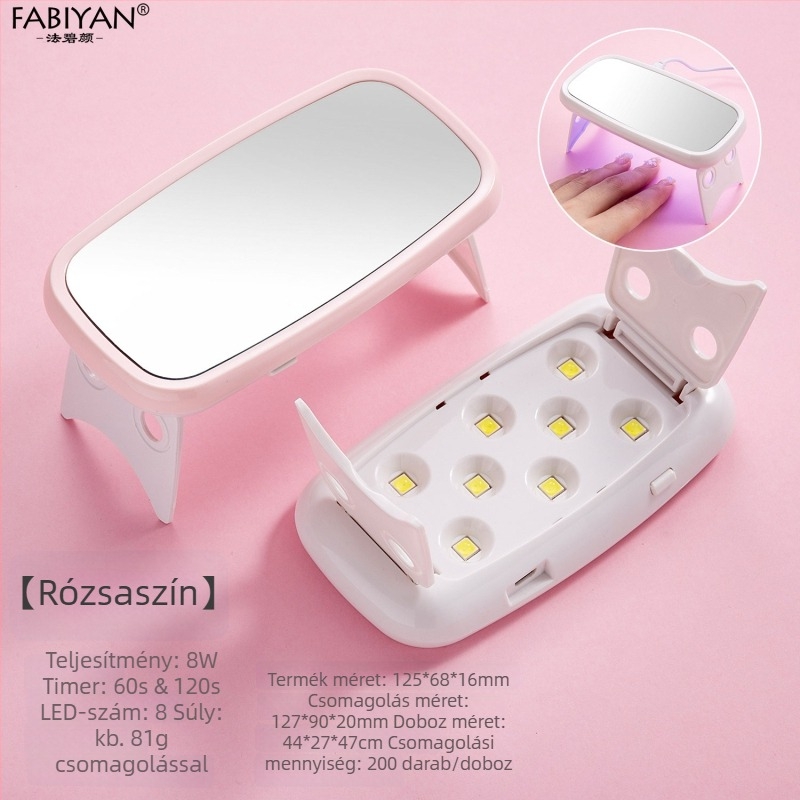Fabiyan Mini egér alakú körömlámpa USB LED UV-fénnyel