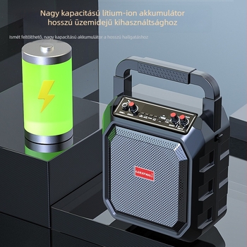 Bluetooth hangszóró — beépített akkumulátor, Bluetooth 5.1, 10W, 60 Hz–15 kHz, SNR ≥85 dB