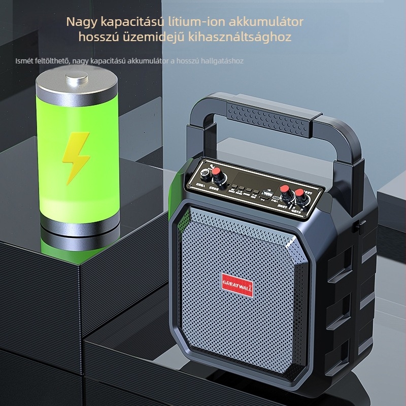 Bluetooth hangszóró — beépített akkumulátor, Bluetooth 5.1, 10W, 60 Hz–15 kHz, SNR ≥85 dB