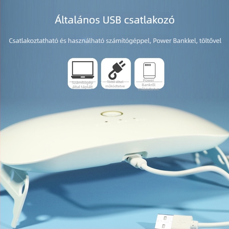 UV köröm-gyógyító lámpa YL018-1, 24W, USB-C tápellátás, 365+405 nm tartomány
