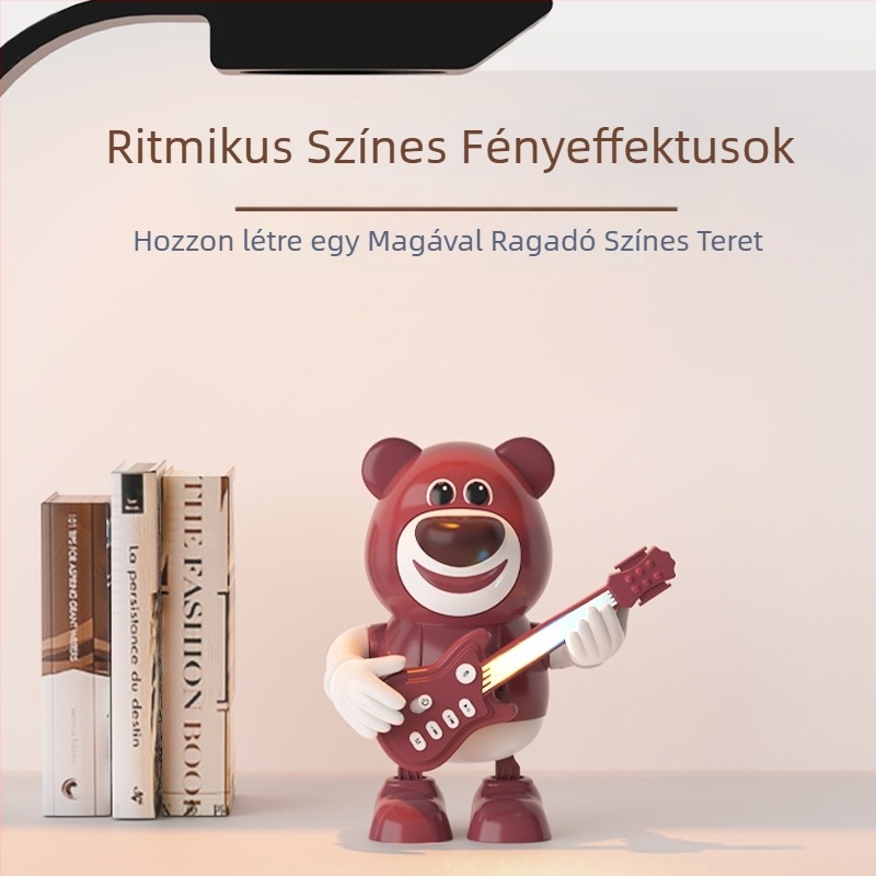 Gyerekeknek szóló Bluetooth karaoke hangfal mikrofonnal Strawberry Bear, fiúk és lányok számára duettekhez