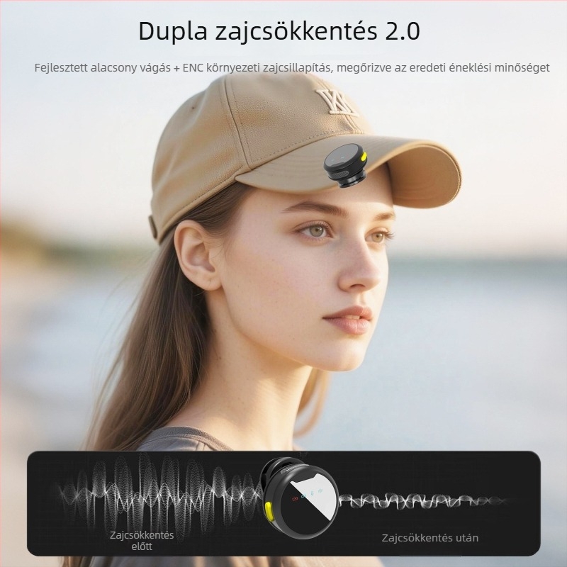 M1s Lavalier mikrofon beépített akkumulátorral, több mint 12 óra üzemidő, frekvencia-tartomány 100 Hz-20 kHz, SNR ≥70 dB