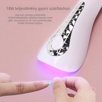 Langyi YC-01 kézben tartható manikűr lámpa intelligens érzékelővel és hosszú élettartamú LED-del gyors szárításhoz