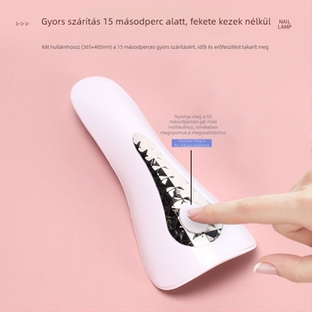 Langyi YC-01 kézben tartható manikűr lámpa intelligens érzékelővel és hosszú élettartamú LED-del gyors szárításhoz