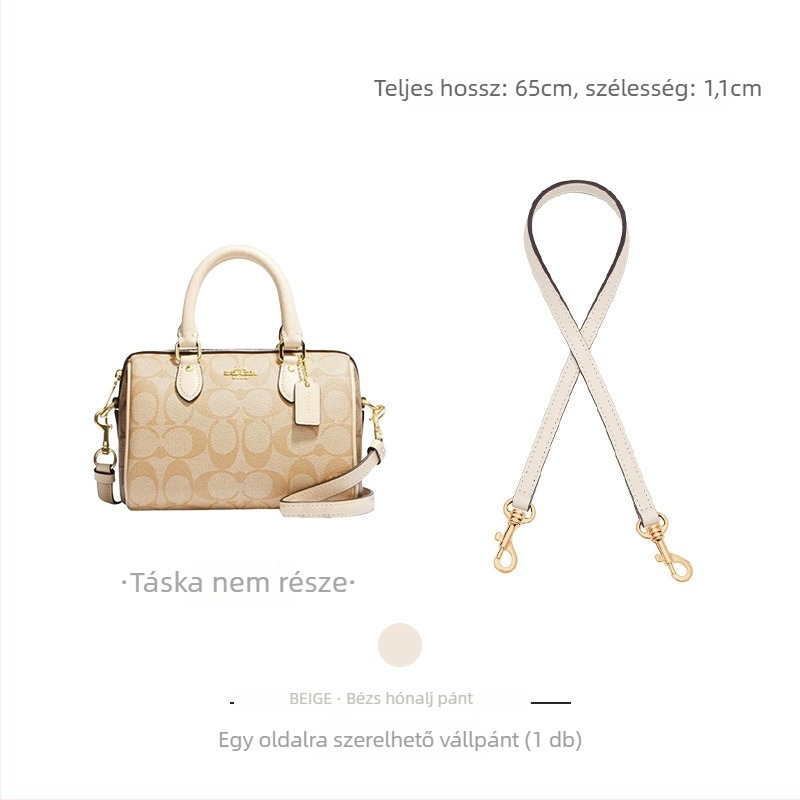 Coach Rowan18/25 Bostonhoz vállpánt – Mingguhui, állítható crossbody átalakítás, valódi bőr, kopásálló, poggyász-kiegészítő