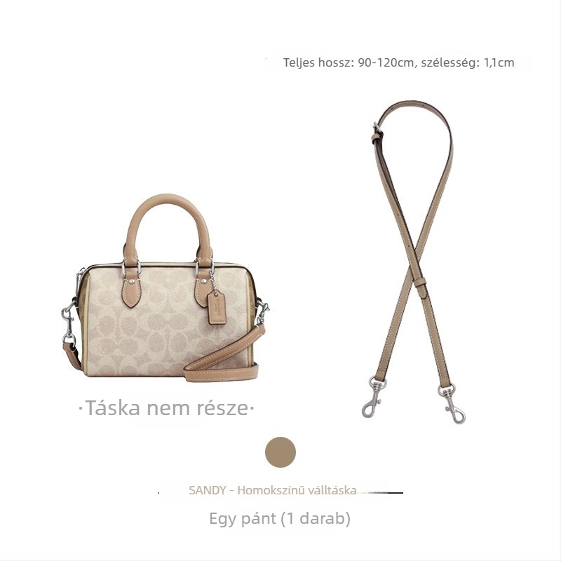 Coach Rowan18/25 Bostonhoz vállpánt – Mingguhui, állítható crossbody átalakítás, valódi bőr, kopásálló, poggyász-kiegészítő