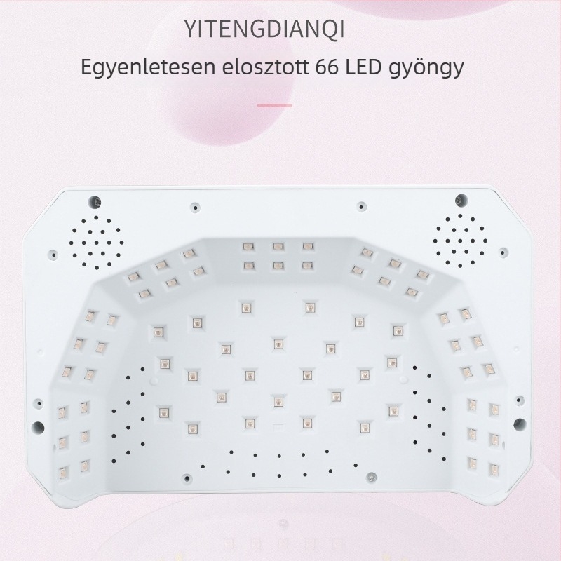 LED körömlakk-gél szárító lámpa állítható fénnyel, nagy méretű intelligens manikűr lámpa mindkét kéz számára