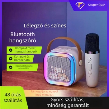 K12 Bluetooth All-in-One Karaoke hangszóró, hordozható mini vezeték nélküli kültéri hangszóró személyre szabott mintával