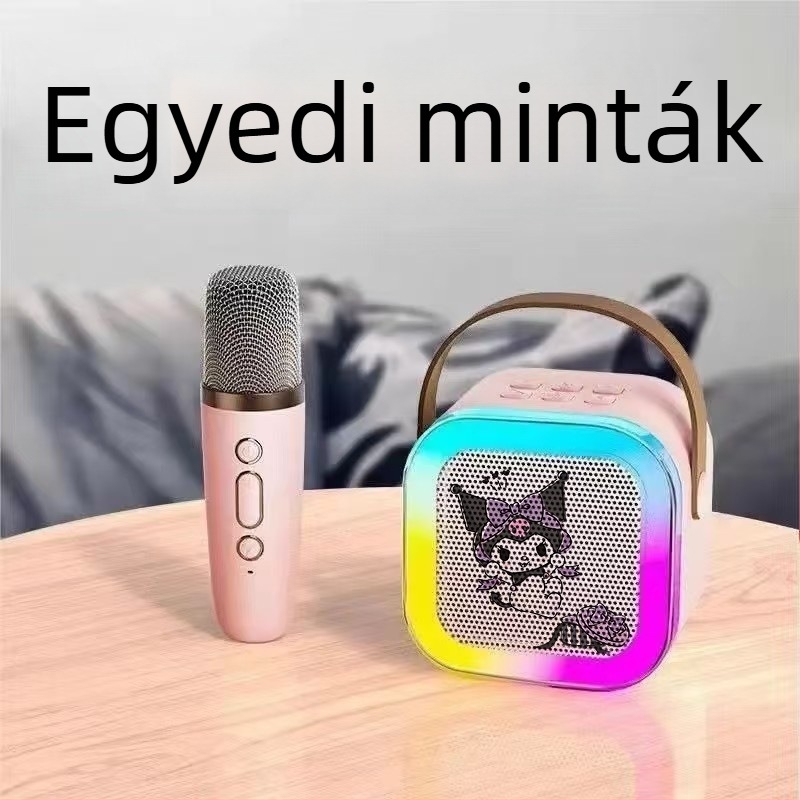 K12 Bluetooth All-in-One Karaoke hangszóró, hordozható mini vezeték nélküli kültéri hangszóró személyre szabott mintával