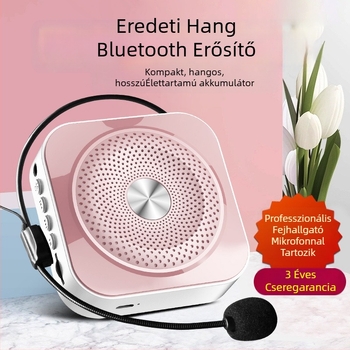 Kordozható hangszóró beépített számítógépes karaoke mikrofonnal, 1200–2000 mAh akkumulátor, 8–12 órás üzemidő, 1 W kimeneti teljesítmény, SNR ≥100 dB