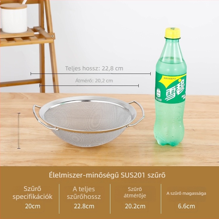 Rozsdamentes acél szűrőháló cukorra, szezámmal, szója tejhez, tejes teához és gyümölcsléhez – 304