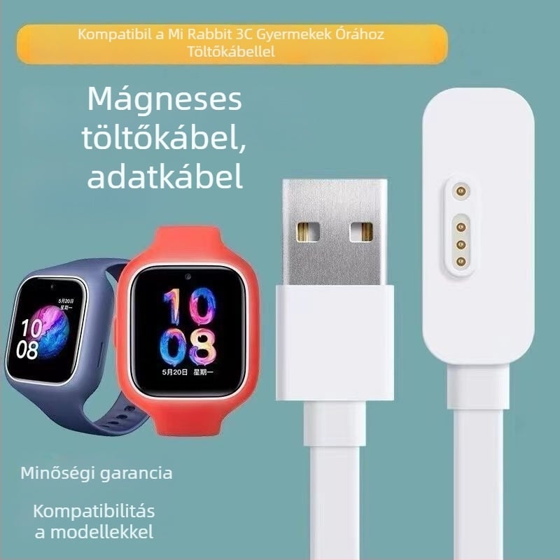 Mágneses töltő- és adatkábel Mi Rabbit 5C gyerekeknek szóló okosórához; kompatibil Xiaoxun Y2/S3
