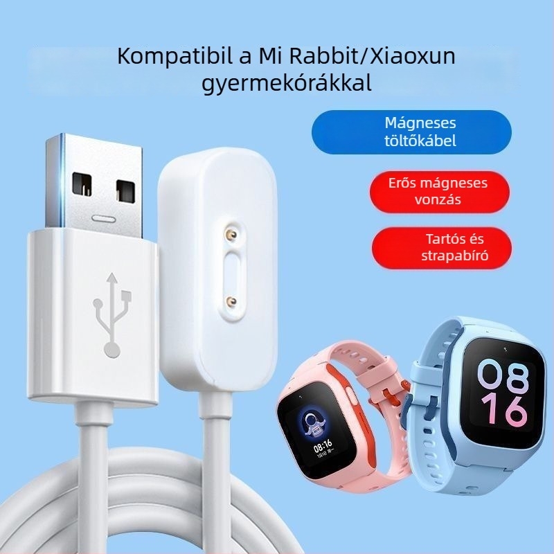 Mágneses töltő- és adatkábel Mi Rabbit 5C gyerekeknek szóló okosórához; kompatibil Xiaoxun Y2/S3