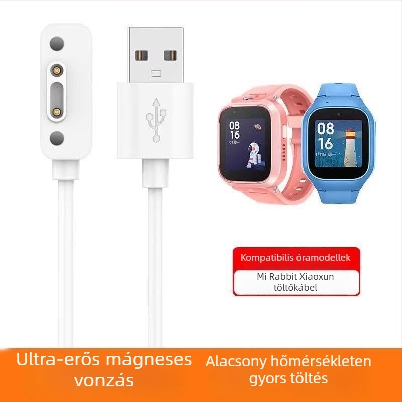 Mágneses töltő- és adatkábel Mi Rabbit 5C gyerekeknek szóló okosórához; kompatibil Xiaoxun Y2/S3