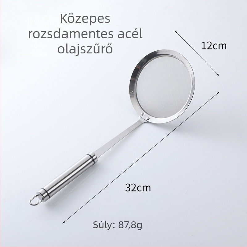 Jialebao – 304 rozsdamentes acél kézi szűrő a gyümölcslé és a szójatej szűrésére, liszt szitáló és sütőkanál funkcióval