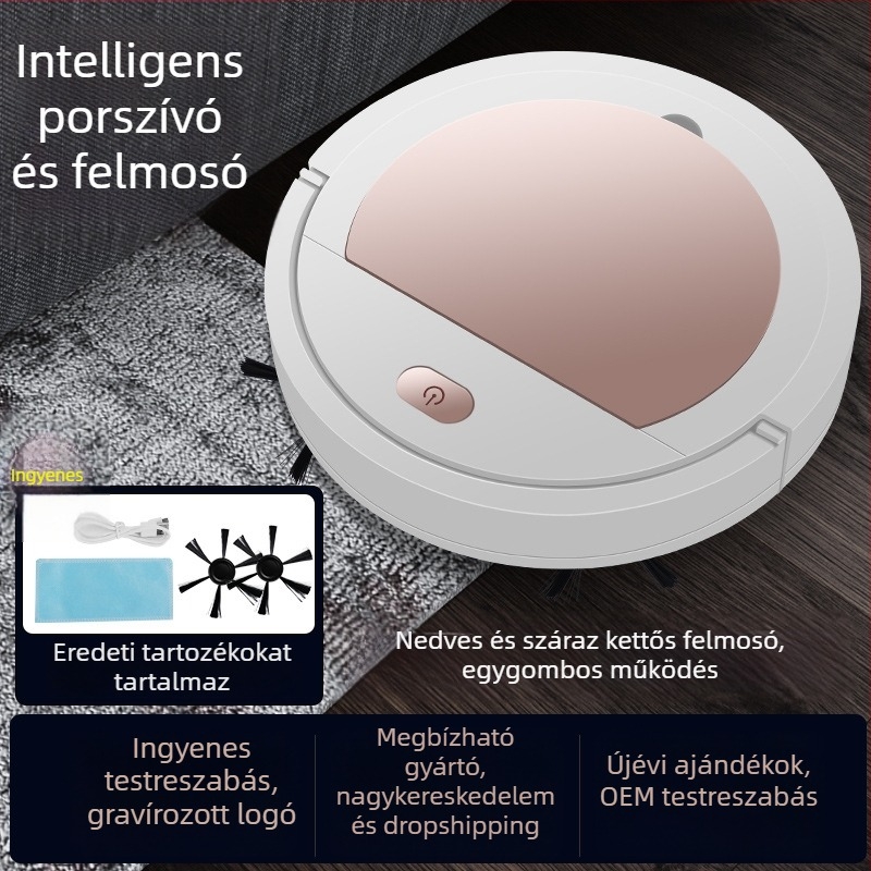 Ultra vékony otthoni robotporszívó USB töltéssel - intelligens padlótisztító