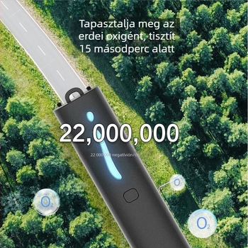 Hordozható nyakba akasztható levegőtisztító negatív ionokkal, szagtalanítás, csendes működés, USB tápegység, 10 m²-ig terület