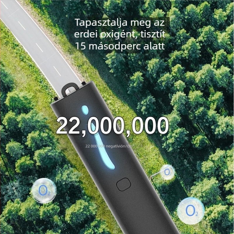 Hordozható nyakba akasztható levegőtisztító negatív ionokkal, szagtalanítás, csendes működés, USB tápegység, 10 m²-ig terület